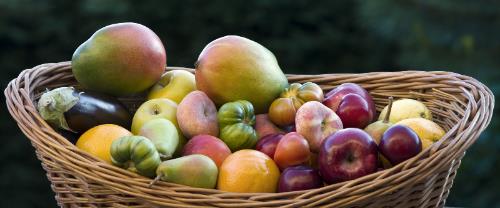 Cesta de frutas y verduras